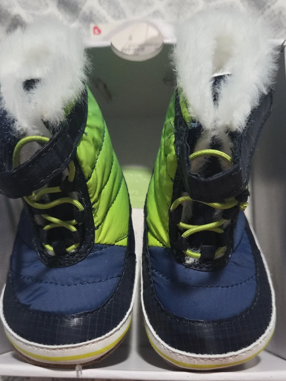 Robeez Baby Aspen Gradient Puffer Snow Boots Navy 6-9 Months